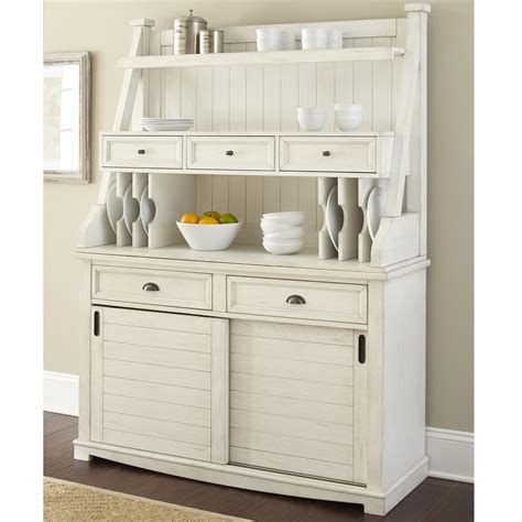 small white dining room hutch